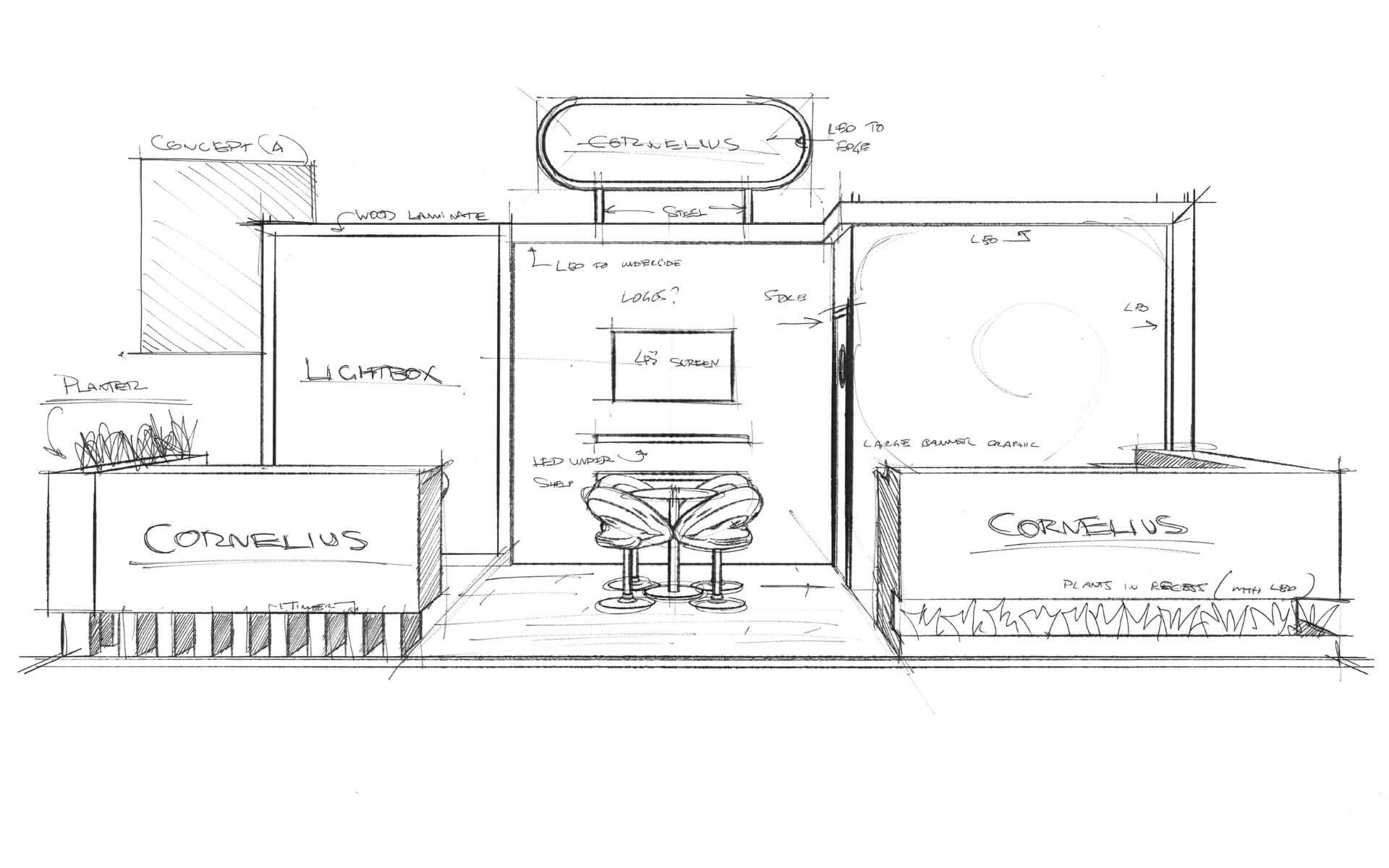 cornelius design sketch